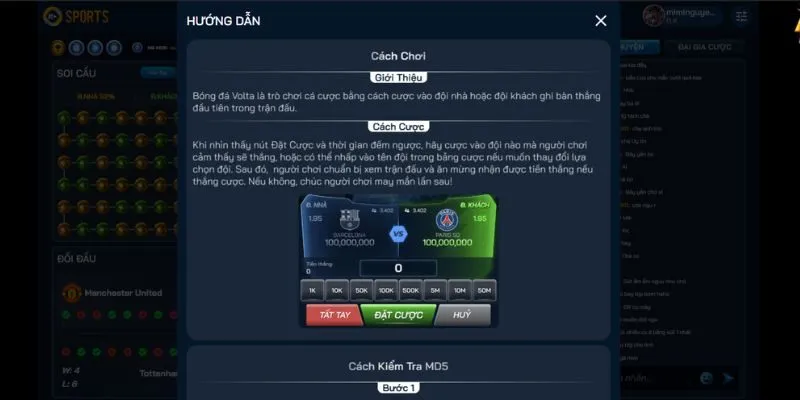 Giao diện cá cược thể thao thiết kế trực quan, dễ thao tác