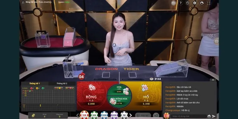 Dealer chia bài Rồng Hổ Live cực kỳ xinh đẹp và chuyên nghiệp