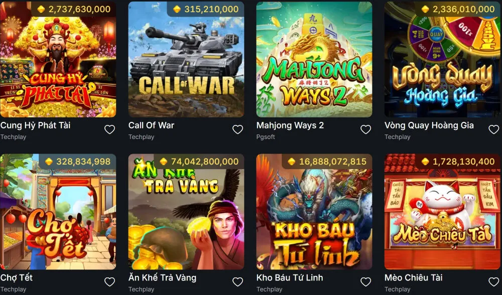 Sảnh game nổ hũ hiện đại tại Vivu88 được thiết kế tỉ mỉ
