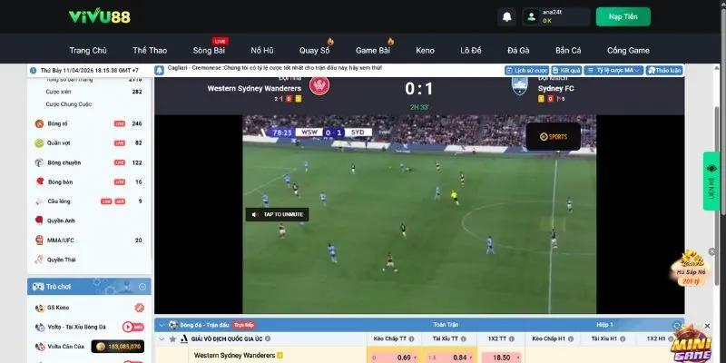 Các trận đấu thể thao K Sport được livestream sống động, sắc nét