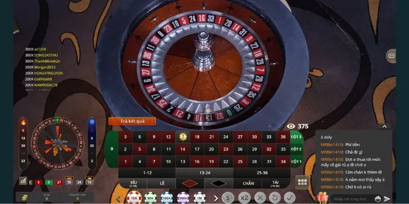 Bàn chơi Roulette Live thiết kế đẹp, mang đậm phong cách quý tộc châu Âu