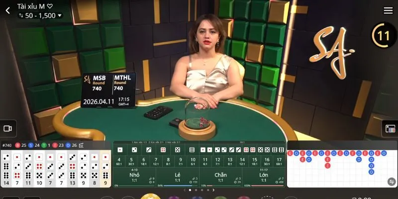 Trò chơi Tài Xỉu Live với đa dạng các cửa cược