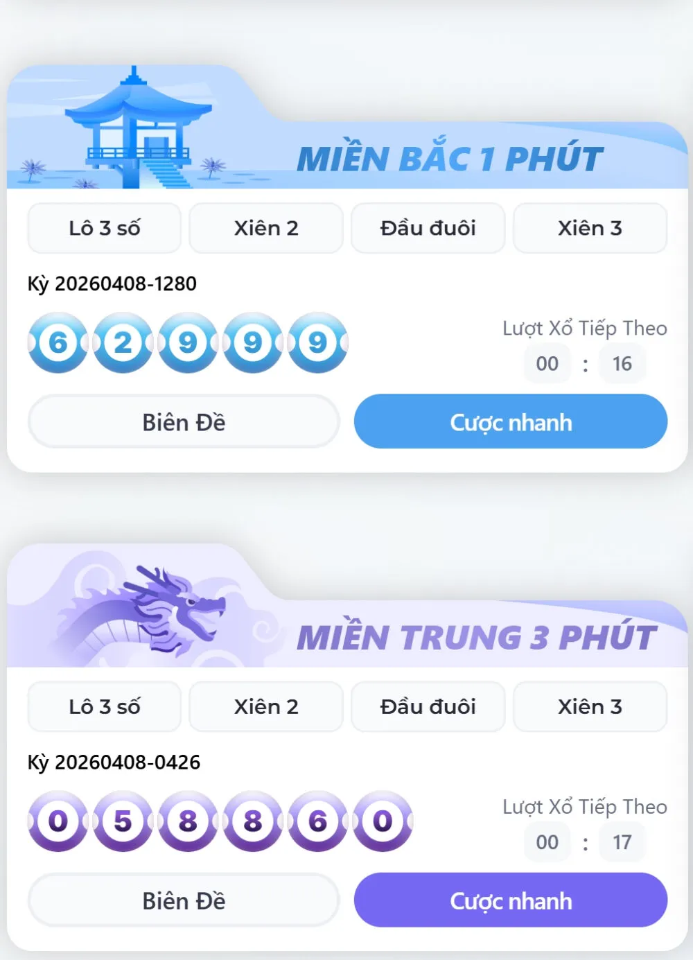 Người chơi có thể dễ dàng tham gia xổ số siêu tốc Vivu88 ngay trên ứng dụng di động